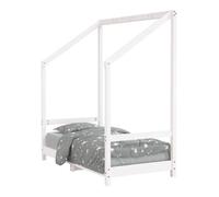Vidaxl estructura de cama para niños madera de pino blanco 70x140 cm