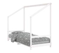 Vidaxl estructura de cama para niños madera de pino blanco 80x200 cm