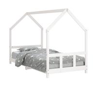 Vidaxl estructura de cama para niños madera de pino blanco 90x190 cm