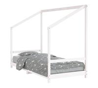 Vidaxl estructura de cama para niños madera de pino blanco 90x190 cm