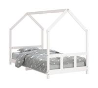 Vidaxl estructura de cama para niños madera de pino blanco 90x200 cm