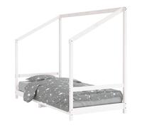 Vidaxl estructura de cama para niños madera de pino blanco 90x200 cm
