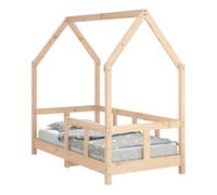 Vidaxl estructura de cama para niños madera maciza de pino 70x140 cm