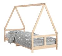 vidaXL Estructura de Cama para niños Madera Maciza de Pino 80x200 cm, Cama Infantil, Cama Individual para niños, Cama Forma de casa, Cama para niños