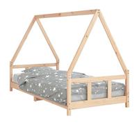 Vidaxl estructura de cama para niños madera maciza de pino 90x200 cm