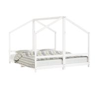 Vidaxl estructura de cama para niños madera pino blanco 2x(90x200) cm