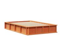 vidaXL Estructura de Cama Plana 120 x 200 cm Marrón Cera, Madera de Pino Sólido, Almacenamiento Elevable, Sin Base de Muelles Necesaria, Uso Interior, Diseño Moderno, Fuerte y Duradero, Montaje Fácil,