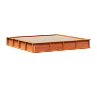 vidaXL Estructura de Cama Plataforma Marrón Cera 200x200 cm Madera de Pino Sólida con Almacenamiento Elevable, Fácil de Montar, Acabado Suave, Muebles de Dormitorio, Diseño Minimalista y Moderno, Pro
