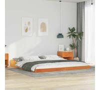 vidaXL Estructura de Cama Platform Marrón Wengué 200 x 220 cm de Madera de Pino Sólida, Estilo Contemporáneo, Uso Interior, Sin Necesidad de Somier, Primavera de Invierno, Diseño Moderno Minimalista