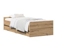vidaXL Estructura de Cama Roble Artisan 90 x 200 cm
