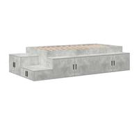 vidaXL Estructura de Cama Roble Negro 100X200 cm | Diseño Amplio y Elegante Montaje Fácil Durabilidad para Uso Interior Contemporáneo con Cajones Soluciones para Dormitorio Muebles de Madera Elabora