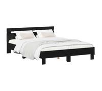 vidaXL Estructura de Cama Roble Negro 135 x 190 cm