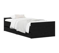 vidaXL Estructura de Cama Roble Negro 90 x 200 cm Madera de ingeniería