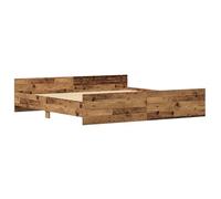 vidaXL Estructura de Cama Madera de ingeniería Envejecida 200x200 cm