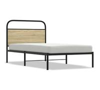 vidaXL Estructura de Cama sin colchón 100x190 cm Madera Roble Sonoma, Muebles de Dormitorio, Cama Individual, armazón de Cama, Cama