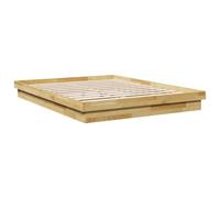 vidaXL Estructura de Cama sin colchón 160x200 cm Madera Maciza Roble, Muebles de Dormitorio, Base de Cama, Cama Doble, Cama, armazón de Cama