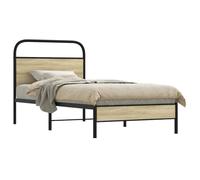 vidaXL Estructura de Cama sin colchón 80x200 cm Madera Roble Sonoma