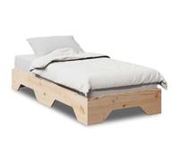 vidaXL Estructura de Cama sin colchón apilable 90x190 cm Madera Maciza