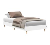 vidaXL Estructura de Cama sin colchón Blanca 100x200 cm, Muebles de Dormitorio, Base de Cama, Cama Individual, Cama, armazón de Cama, Cama con palets