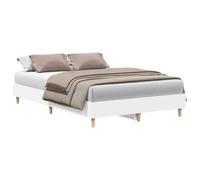 vidaXL Estructura de Cama sin colchón Blanca 140x190 cm, Muebles de Dormitorio, Base de Cama, Cama Doble, Cama, armazón de Cama, Cama con palets