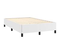 vidaXL Estructura de Cama sin colchón Cuero sintético Blanco 120x190cm