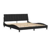 vidaXL Estructura de Cama con Cabecero, Somier para Colchón, Armazón Base de Cama, Mueble Tapizado para Dormitorio, Terciopelo Negro 180x200 cm