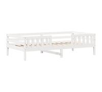 vidaXL Estructura de Cama sin colchón Madera Maciza Blanca 75x190 cm