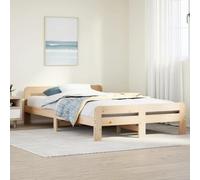 vidaXL Estructura de Cama sin colchón Madera Maciza de Pino 120x190 cm, Cama, Cama Doble, Estructura de Cama de Madera, Cama de Matrimonio