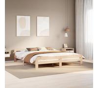 vidaXL Estructura de Cama sin colchón Madera Maciza de Pino 200x200 cm, Cama, Cama Doble, Estructura de Cama de Madera, Cama de Matrimonio
