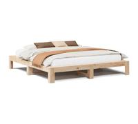vidaXL Estructura de Cama sin colchón Madera Maciza de Pino 200x200 cm, Muebles de Dormitorio, Cama Doble, somier, Cama, Marco de Cama Doble, somier