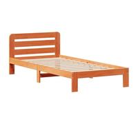 vidaXL Estructura de Cama sin colchón Madera Maciza marrón 90x190 cm, Marco de Cama, Muebles de Dormitorio, somier, Marcos de Cama, Cama
