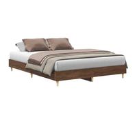 vidaXL Estructura de Cama sin colchón Madera marrón Roble 150x200 cm, Muebles de Dormitorio, Base de Cama, Cama Doble, Cama, armazón de Cama