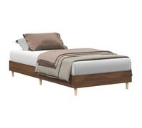 vidaXL Estructura de Cama sin colchón Madera marrón Roble 75x190 cm