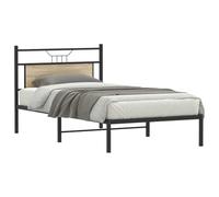 vidaXL Estructura de Cama sin colchón Madera Roble Sonoma 100x190 cm, Muebles de Dormitorio, Cama Individual, armazón de Cama, Cama
