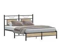 vidaXL Estructura de Cama sin colchón Madera Roble Sonoma 140x200 cm, Muebles de Dormitorio, Cama Doble, armazón de Cama, Cama