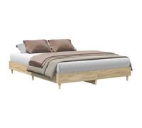 vidaXL Estructura de Cama sin colchón Madera Roble Sonoma 150x200 cm, Muebles de Dormitorio, Base de Cama, Cama Doble, Cama, armazón de Cama