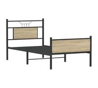 vidaXL Estructura de Cama sin colchón Madera Roble Sonoma 75x190 cm, Muebles de Dormitorio, Cama Individual, armazón de Cama, Cama