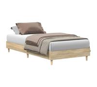 vidaXL Estructura de Cama sin colchón Madera Roble Sonoma 90x190 cm