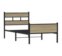 vidaXL Estructura de Cama sin colchón Madera Roble Sonoma 90x190 cm, Cama Individual, Muebles de Dormitorio, Cama de Invitados, Cama