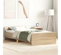 vidaXL Estructura de Cama sin colchón Madera Roble Sonoma 90x200 cm
