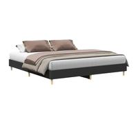 vidaXL Estructura de Cama sin colchón Negra 200x200 cm, Muebles de Dormitorio, Base de Cama, Cama Doble, Cama, armazón de Cama, Cama con palets