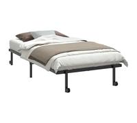 vidaXL Estructura de Cama sin colchón Plegable Negro Acero 100x190 cm, Marco de Cama de Metal, Marco de Cama Plegable, Base de Cama