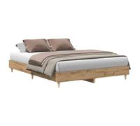 vidaXL Estructura de Cama sin colchón Roble Artesanal 140x200 cm, Muebles de Dormitorio, Base de Cama, Cama Doble, Cama, armazón de Cama