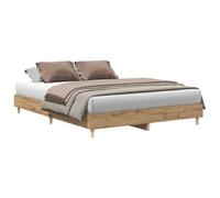 vidaXL Estructura de Cama sin colchón Roble Artesanal 150x200 cm, Muebles de Dormitorio, Base de Cama, Cama Doble, Cama, armazón de Cama