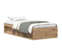 vidaXL Estructura de Cama sin colchón Roble Artesanal ingeniería, Muebles de Dormitorio, Base de Cama, Cama Individual, Cama, armazón de Cama