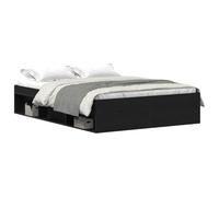vidaXL Estructura de Cama sin colchón Roble Negro 120x200 cm, Muebles de Dormitorio, Base de Cama, Cama Doble, Cama, armazón de Cama