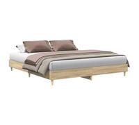 vidaXL Estructura de Cama sin colchón Roble Sonoma 200x200 cm, Muebles de Dormitorio, Base de Cama, Cama Doble, Cama, armazón de Cama, Cama con palets
