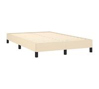 vidaXL Estructura de Cama sin colchón Tela Crema 120x190 cm