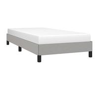 vidaXL Estructura de Cama Individual Somier Tapizado Dormitorio Base Habitación Muebles Mobiliario Hogar Cuarto Descanso de Tela Gris Claro 90x190 cm
