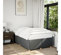 vidaXL Estructura de Cama sin colchón Tela Gris Oscuro 120x200 cm